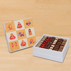 Diwali cartoon designed premium choco...