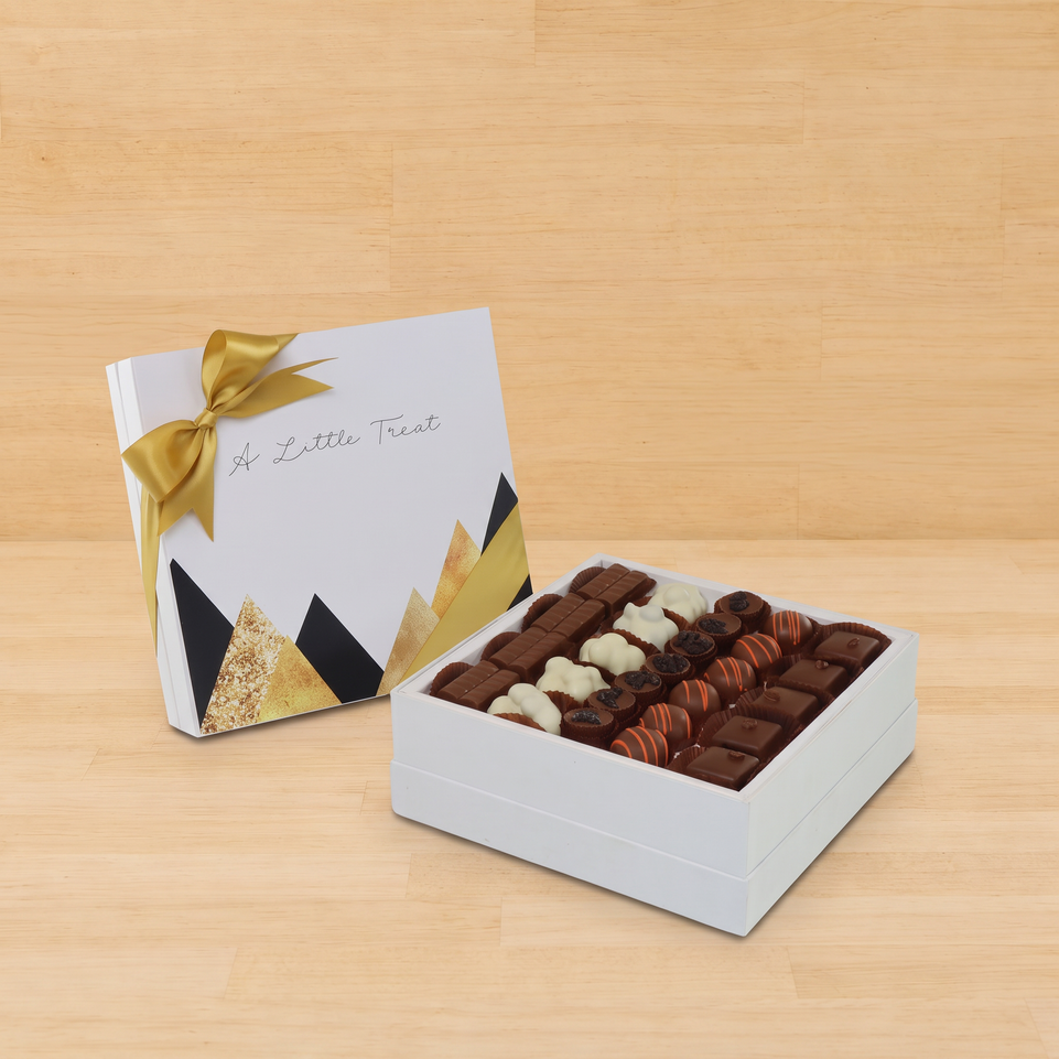 A little treat geometric designed premium chocolate one layer hard box