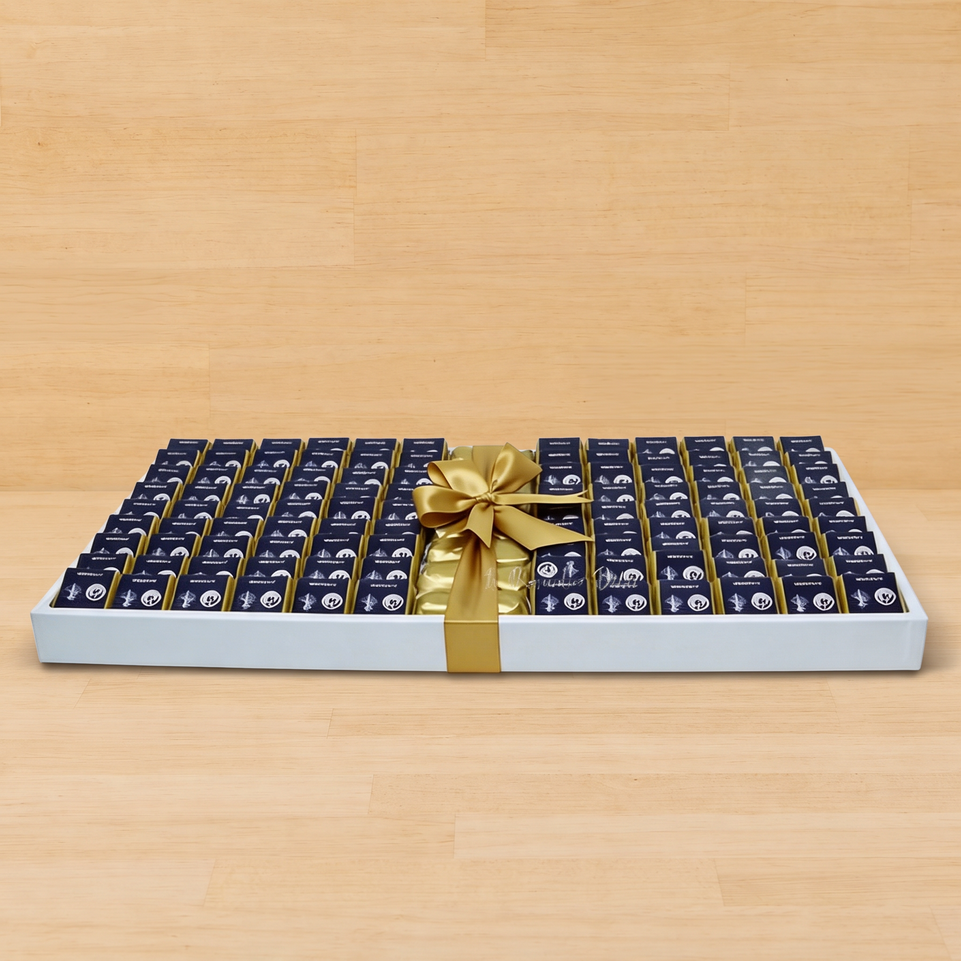Corporate customized premium chocolate large leather tray