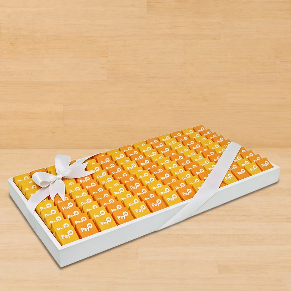 Corporate branded premium chocolate large leather tray