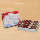 Set of 3 corporate customized season's greetings designed premium chocolate 20p hard box