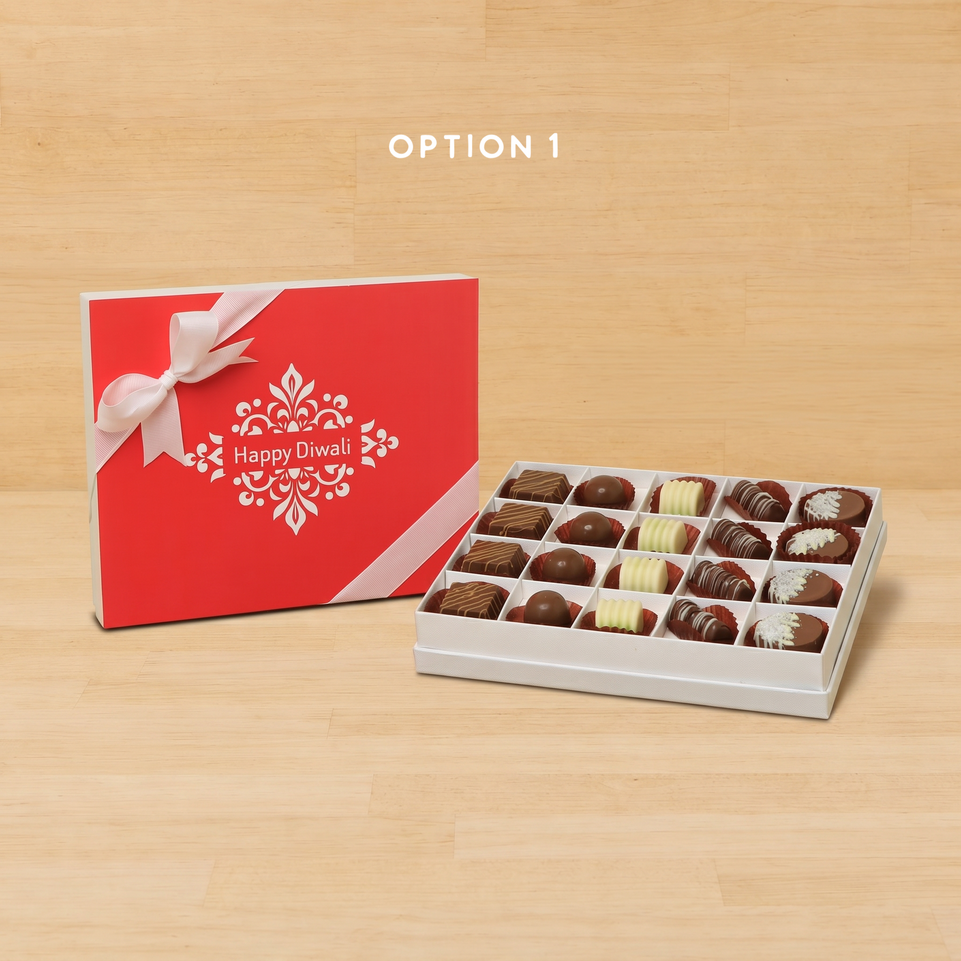 Happy Diwali ornament designed premium chocolate 20P hard box