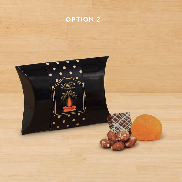 Happy Diwali festival of lights premium chocolate & sweets pillow box