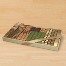 Season's Greetings designed chocolate & sweets large leather tray