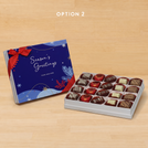 Set of 3 corporate customized season's greetings designed premium chocolate 20p hard box