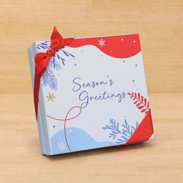 Season's greetings designed premium chocolate hard box