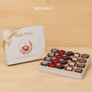 Happy Diwali floral candle designed premium chocolate 20P hard box