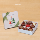 corporate customized season's greetings designed premium chocolate 9p hard box