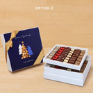 Corporate customized season's greetings designed premium chocolate 2-layer hard box