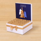 Season's greeting christmas tree designed premium chocolate medium hamper