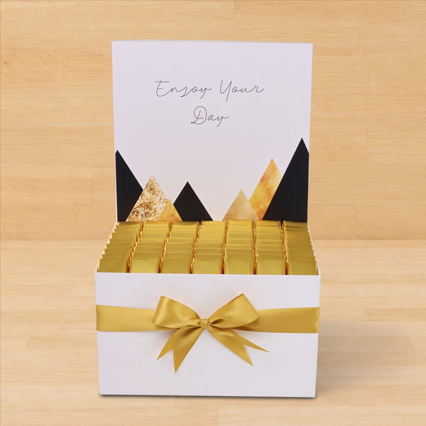 Enjoy your day geometric designed premium chocolate extra large hamper