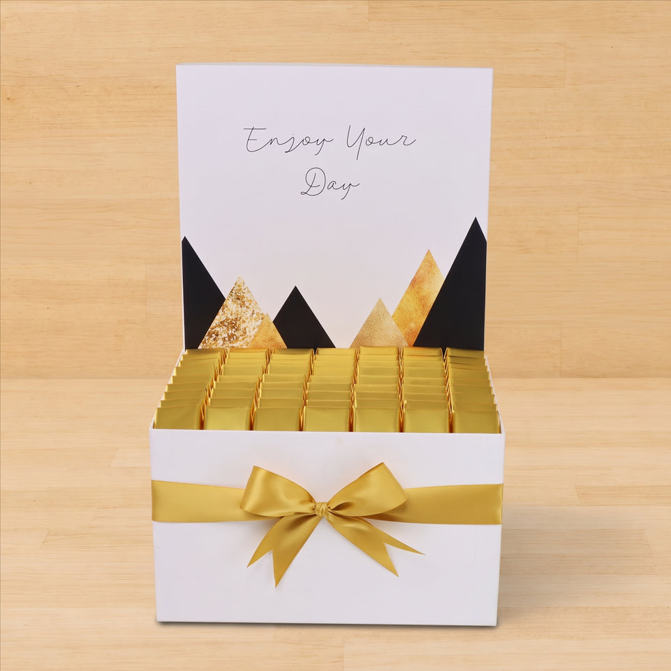 Enjoy your day geometric designed premium chocolate extra large hamper