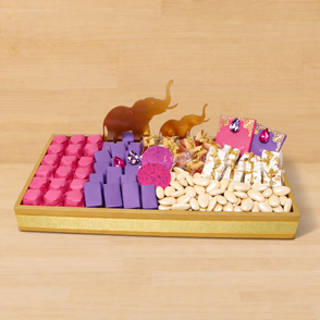 Acrylic elephant decorated medium lea...
