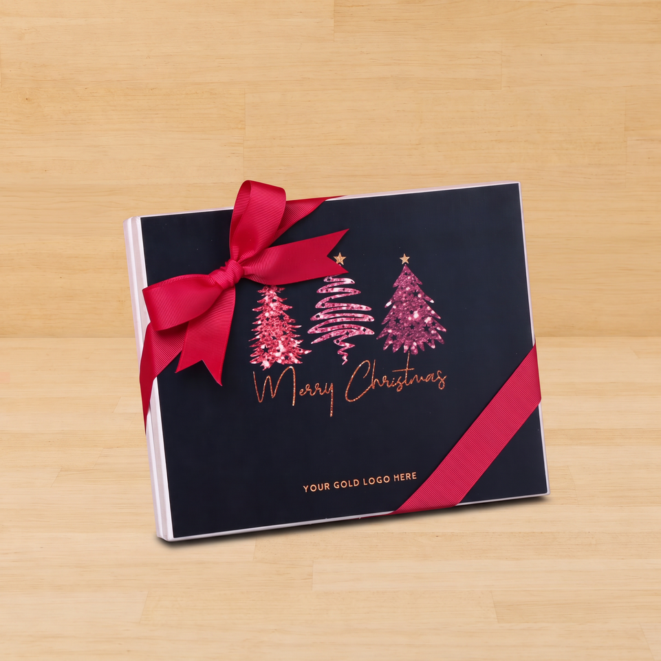 Merry Christmas three trees designed premium chocolate 20-piece hard box