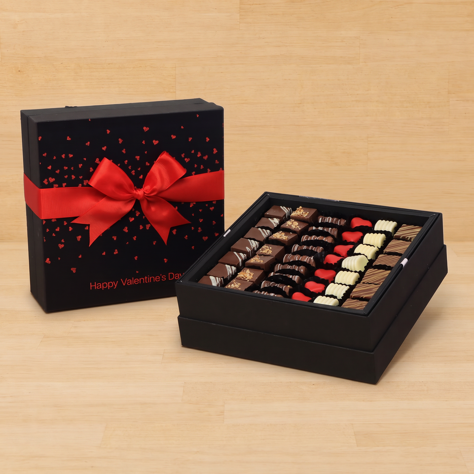 Happy Valentine's Day tiny hearts designed premium chocolate gift box
