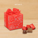 Set of 20 Merry Christmas and Happy New Year designed premium chocolate cube soft box