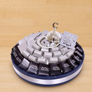 Ramadan corporate customized premium chocolate round leather tray