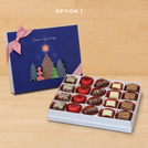 Set of 3 Customized Season's greetings designed premium chocolate 20p hard box