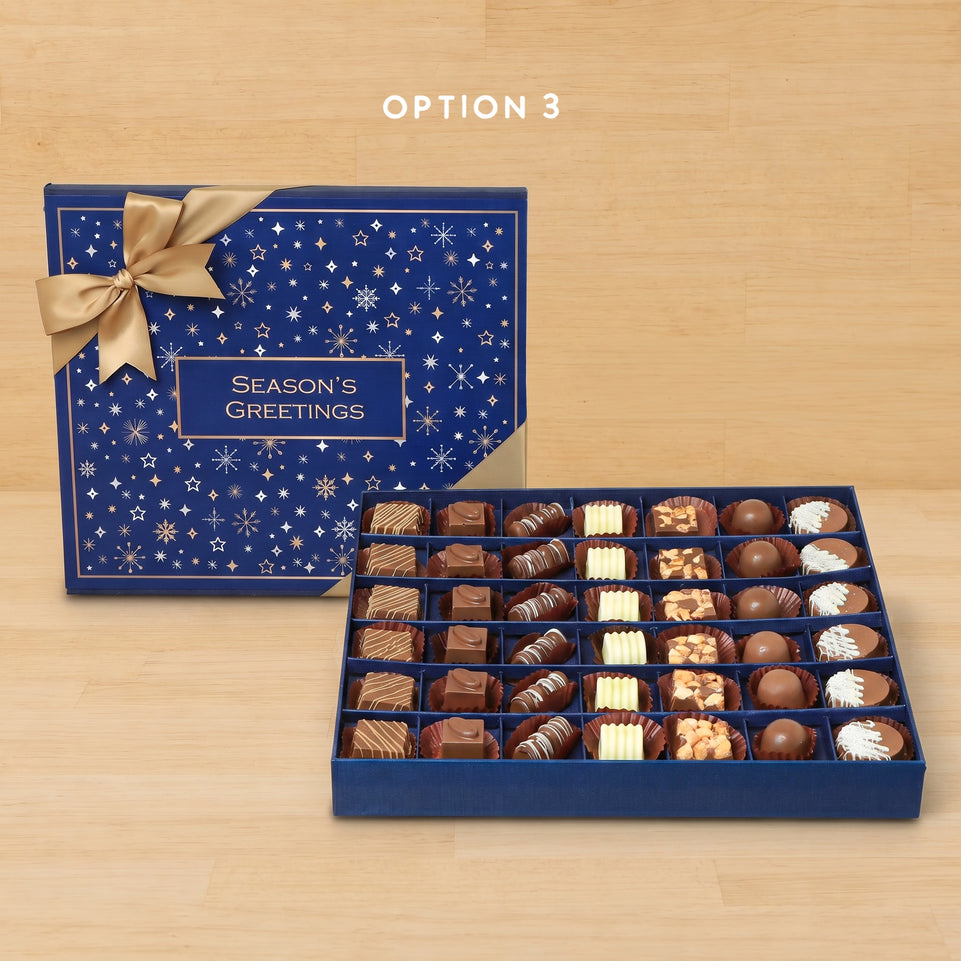 Season's greetings Stars designed premium chocolate 42P hard box