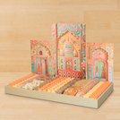 Happy Diwali mosque designed premium chocolate & sweets large leather tray