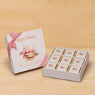 Happy diwali floral candle lights designed premium chocolate 9P hard box