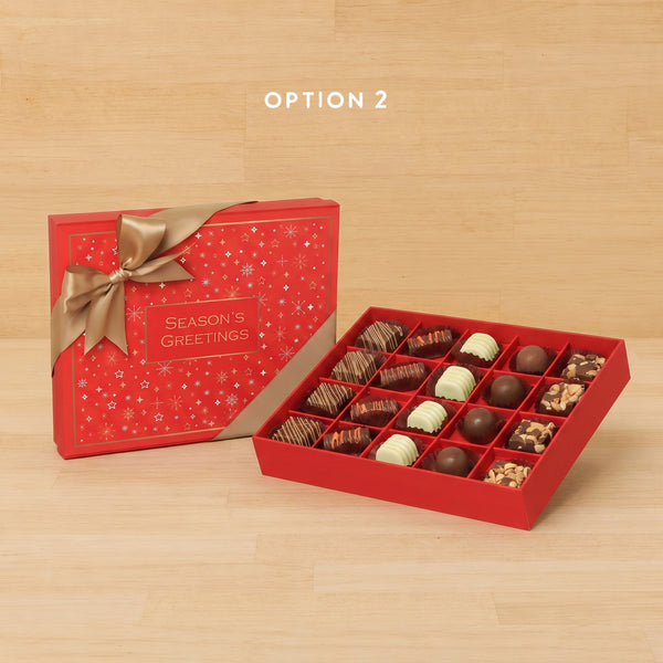 Season's greetings Stars designed premium chocolate 20P hard box
