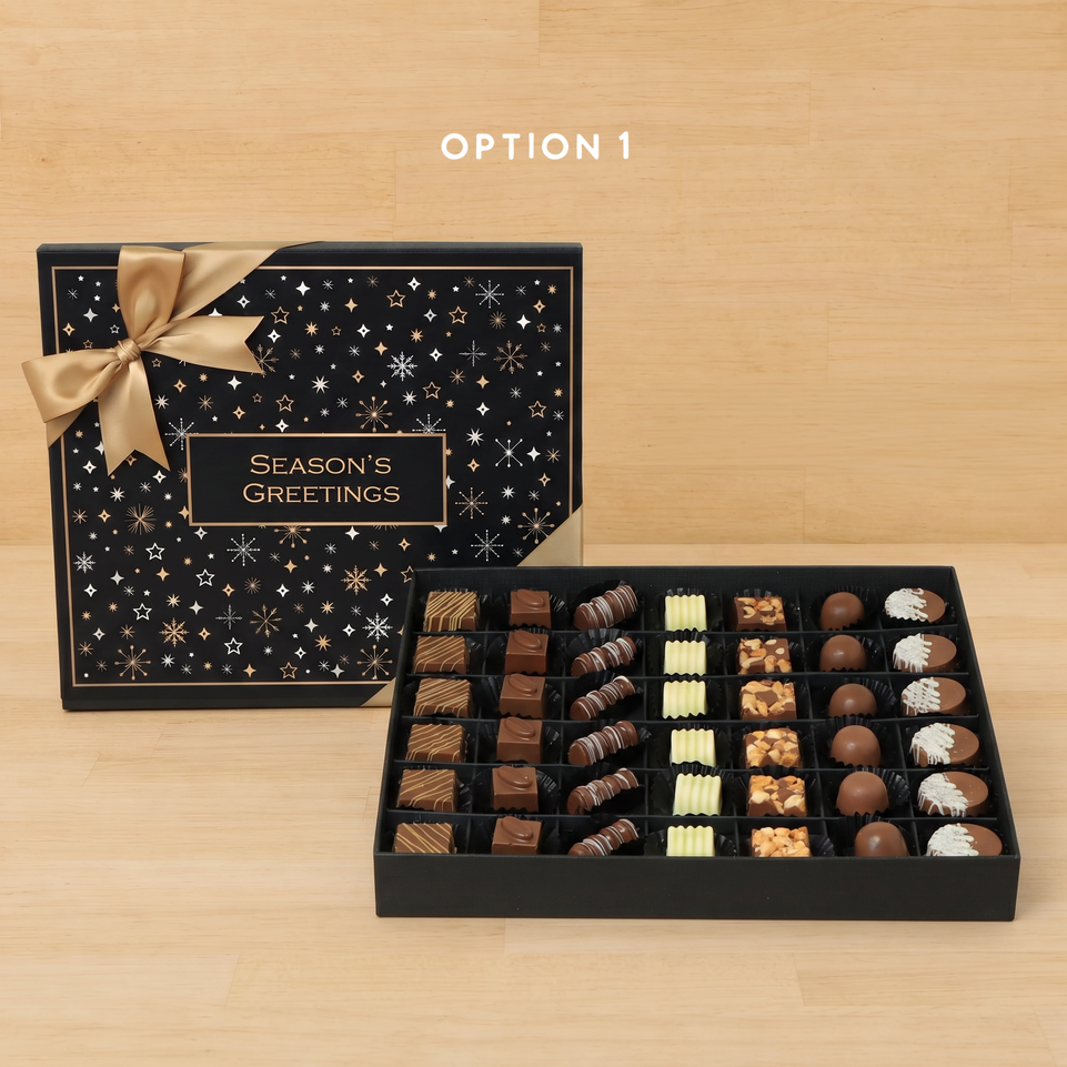 Season's greetings Stars designed premium chocolate 42P hard box