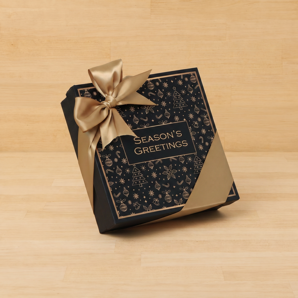 Season's greetings Christmas designed premium chocolate 9P hard box