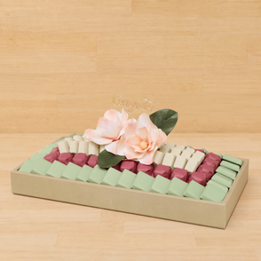 Congrats peach magnolia decorated pre...