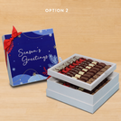 Season's greetings designed premium chocolate 2-layer hard box