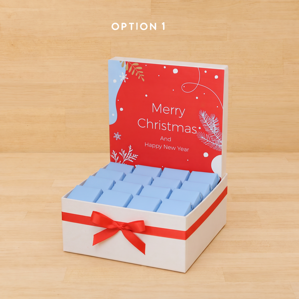 Merry christmas and happy new year designed premium chocolate medium hamper
