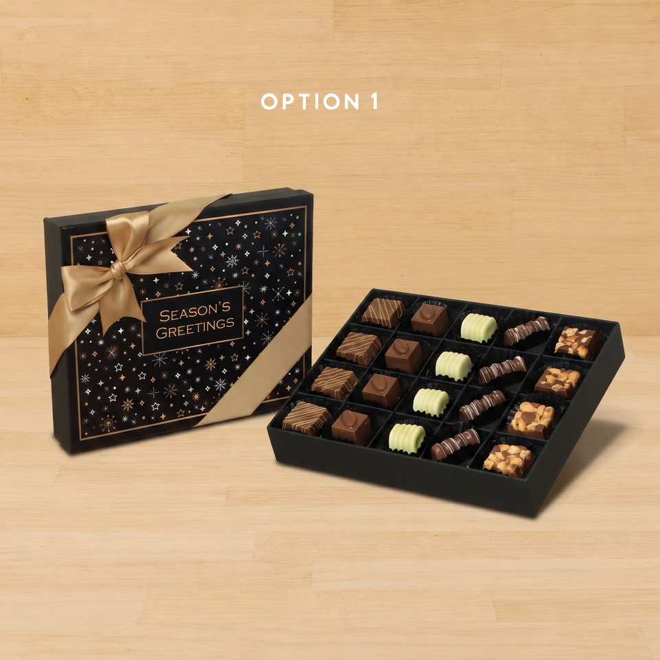 Season's greetings Stars designed premium chocolate 20P hard box