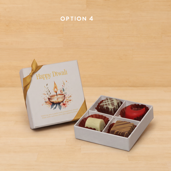 Set of 15 Happy diwali floral candle designed premium chocolate 4P hard box