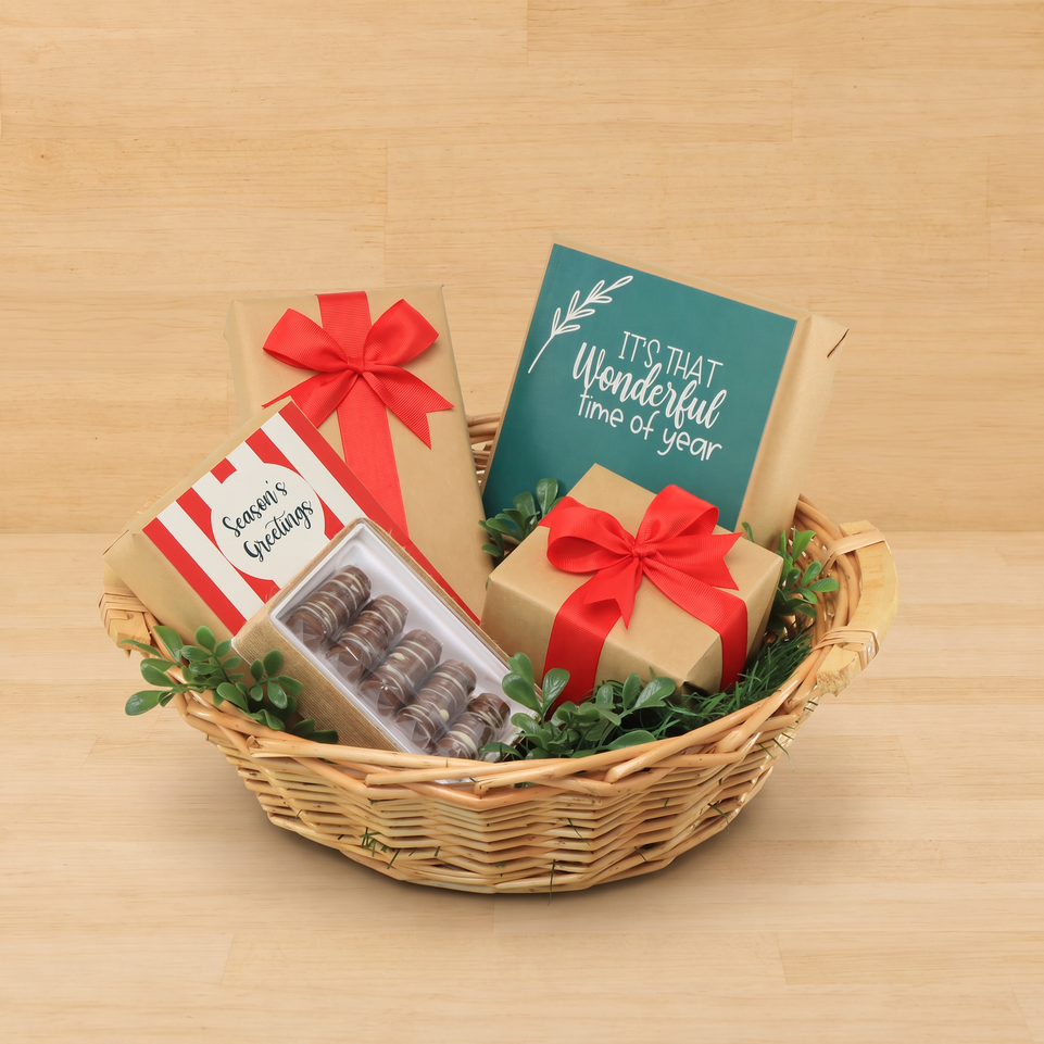 Christmas designed premium chocolate & sweet basket