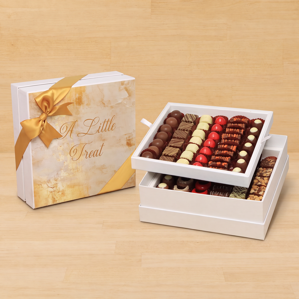 A little treat gold designed premium chocolate 2-layer hard box