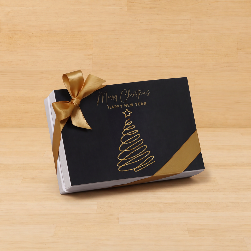 Set of 8 Season's greetings , Merry Christmas & happy new year designed premium chocolate 6- piece hard box