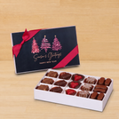 Season's greeting three trees designed premium chocolate 15 piece hard box