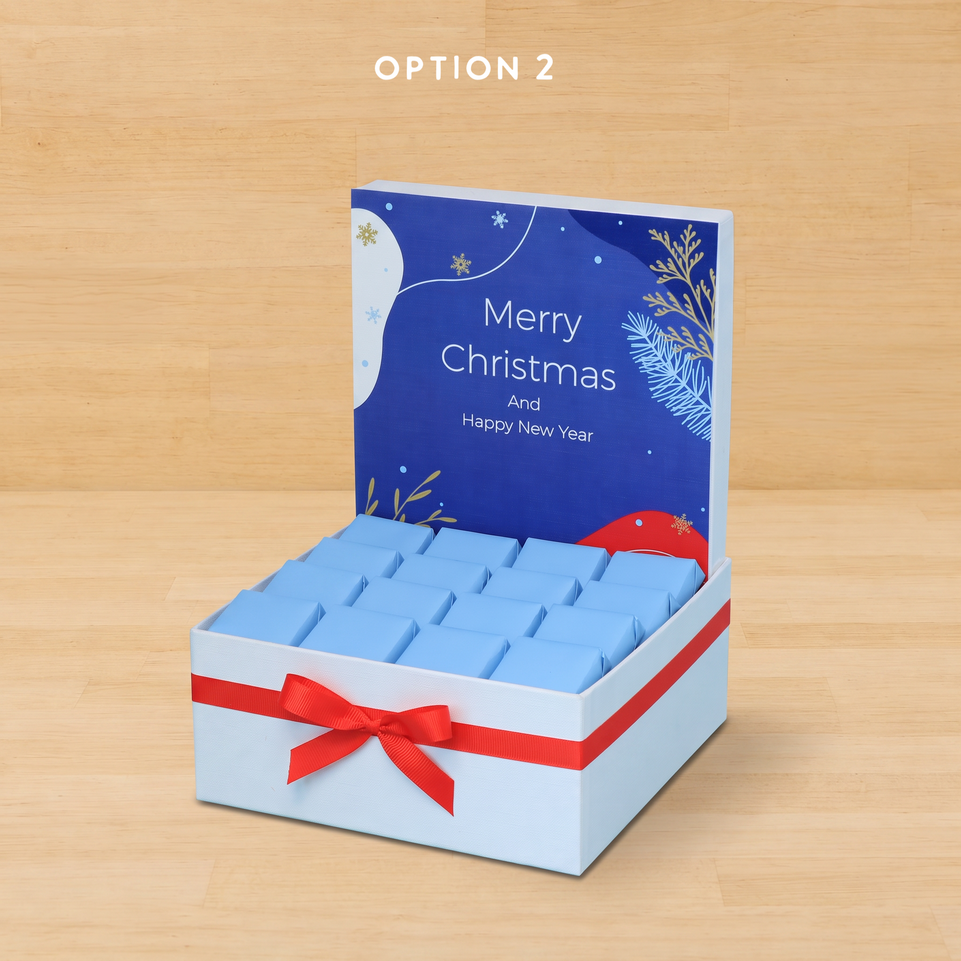 Merry christmas and happy new year designed premium chocolate medium hamper