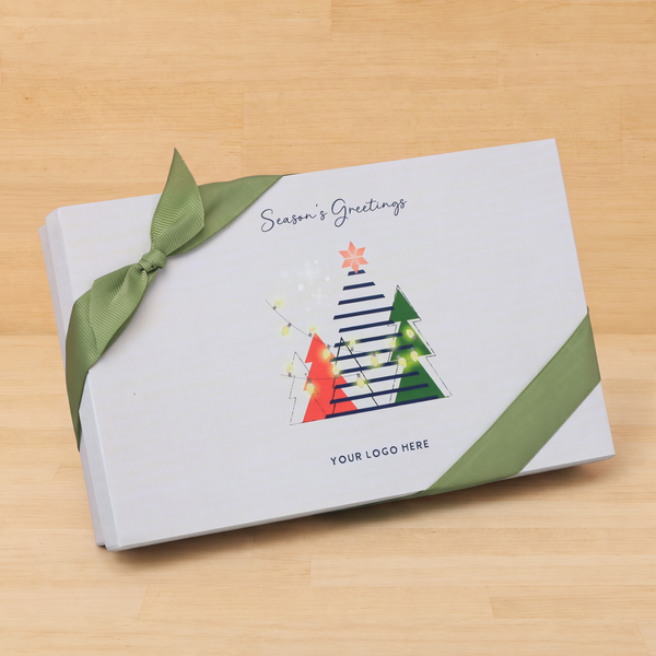 Set of 4 corporate customized season's greetings designed premium chocolate 15p hard box