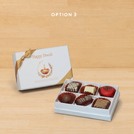 Set of 8 Happy diwali floral candle designed premium chocolate 6P hard box