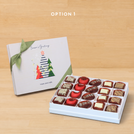 Set of 3 corporate customized season's greetings designed premium chocolate 20p hard box
