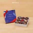 Merry christmas designed premium chocolate 9p hard box
