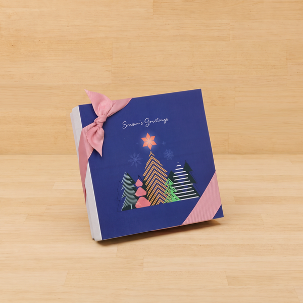 Set of 5 Customized Season's greetings designed premium chocolate 9p hard box