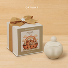 Set of 20 boxes baby boy ribbed ceramic trinket with white star acrylic in hard box giveaway