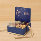 Corporate customized ramadan designed premium chocolate & dates, nuts medium hamper
