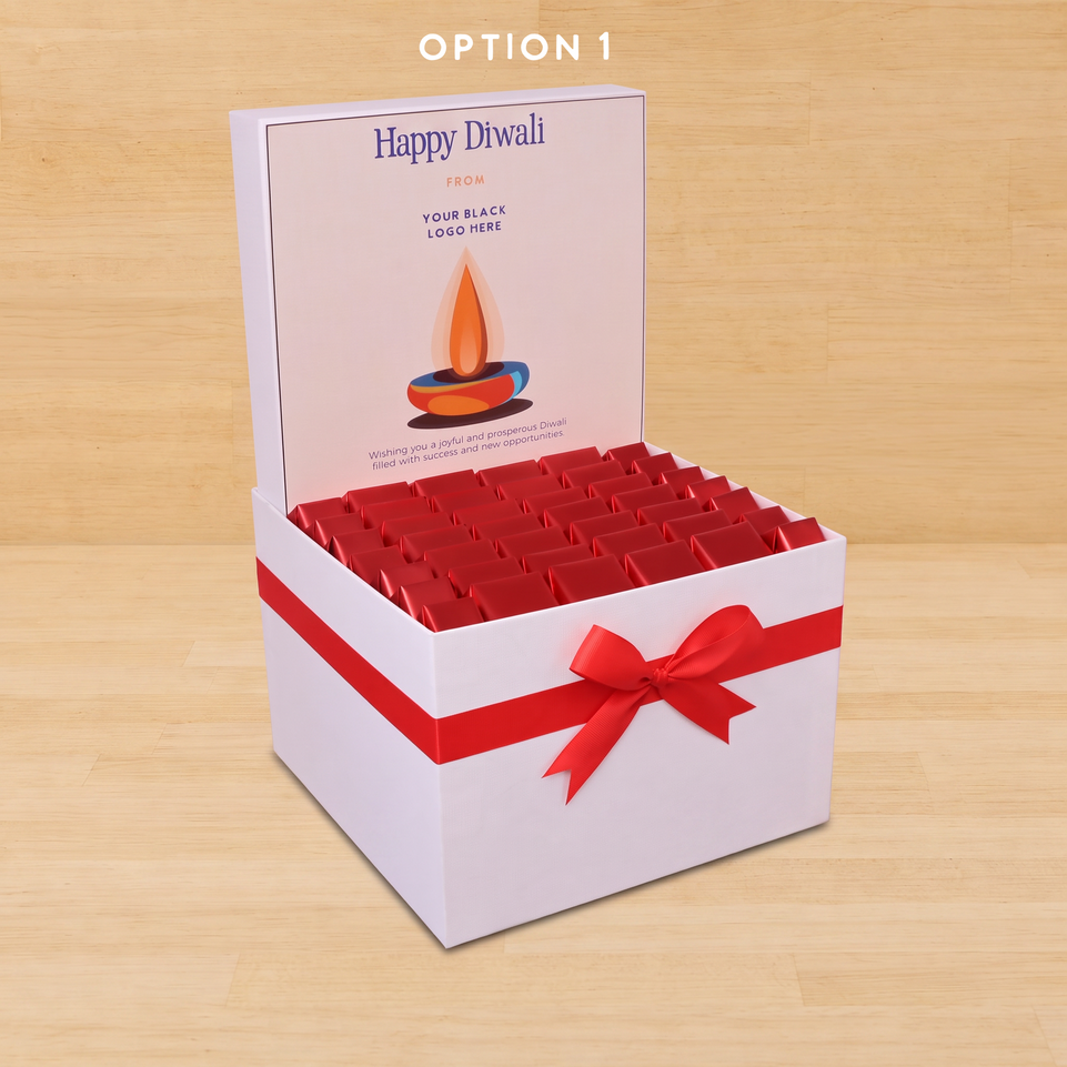 Happy diwali candle blue designed premium chocolate large hamper