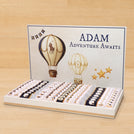 Baby boy adventure awaits theme designed premuim chocolate large leather tray