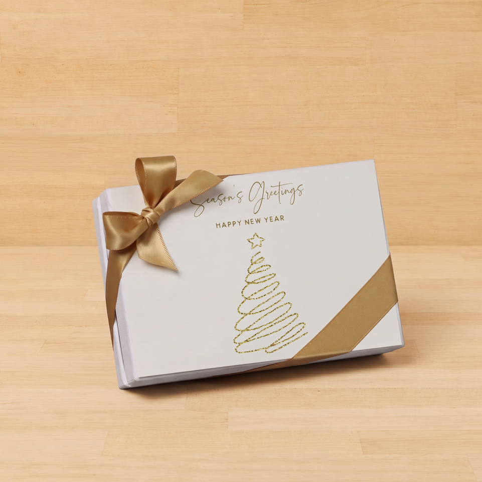 Set of 8 Season's greetings , Merry Christmas & happy new year designed premium chocolate 6- piece hard box