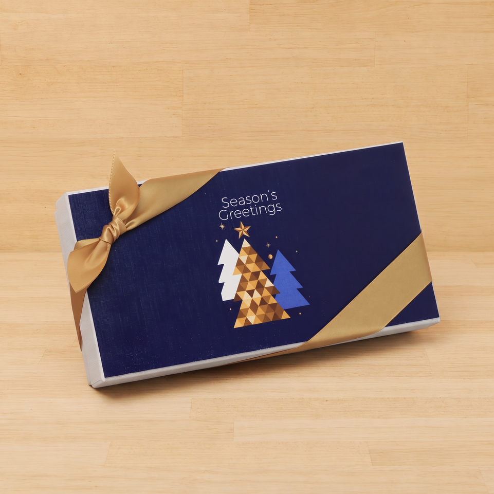Set of 6 season's greeting designed premium chocolate 8p hard box