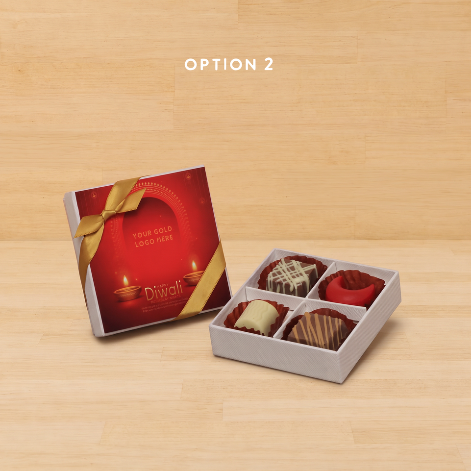 Set of 15 Happy diwali candle lights designed premium chocolate 4P hard box